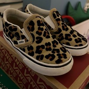 Leopard print toddler vans